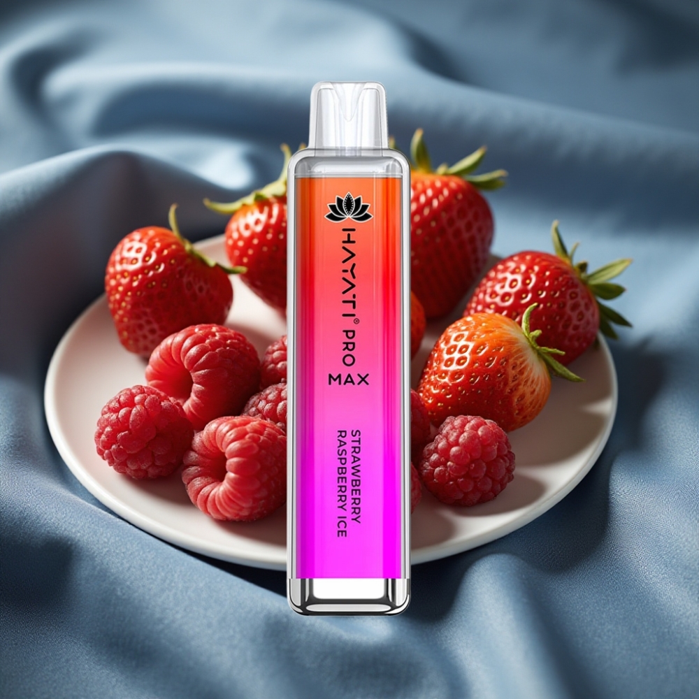 Hayati Pro Max 4000 Puff Çilek Ahududu Buz Disposable Vape, 1400mAh, Şarj Edilebilir