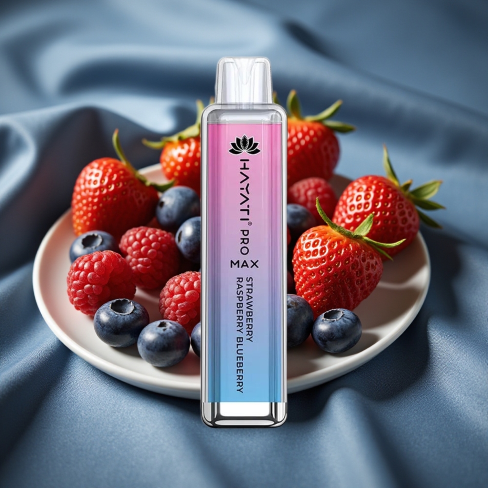 Hayati Pro Max 4000 Puff Çilek Ahududu Yaban Mersini Aromalı Şarj Edilebilir Crystal LED