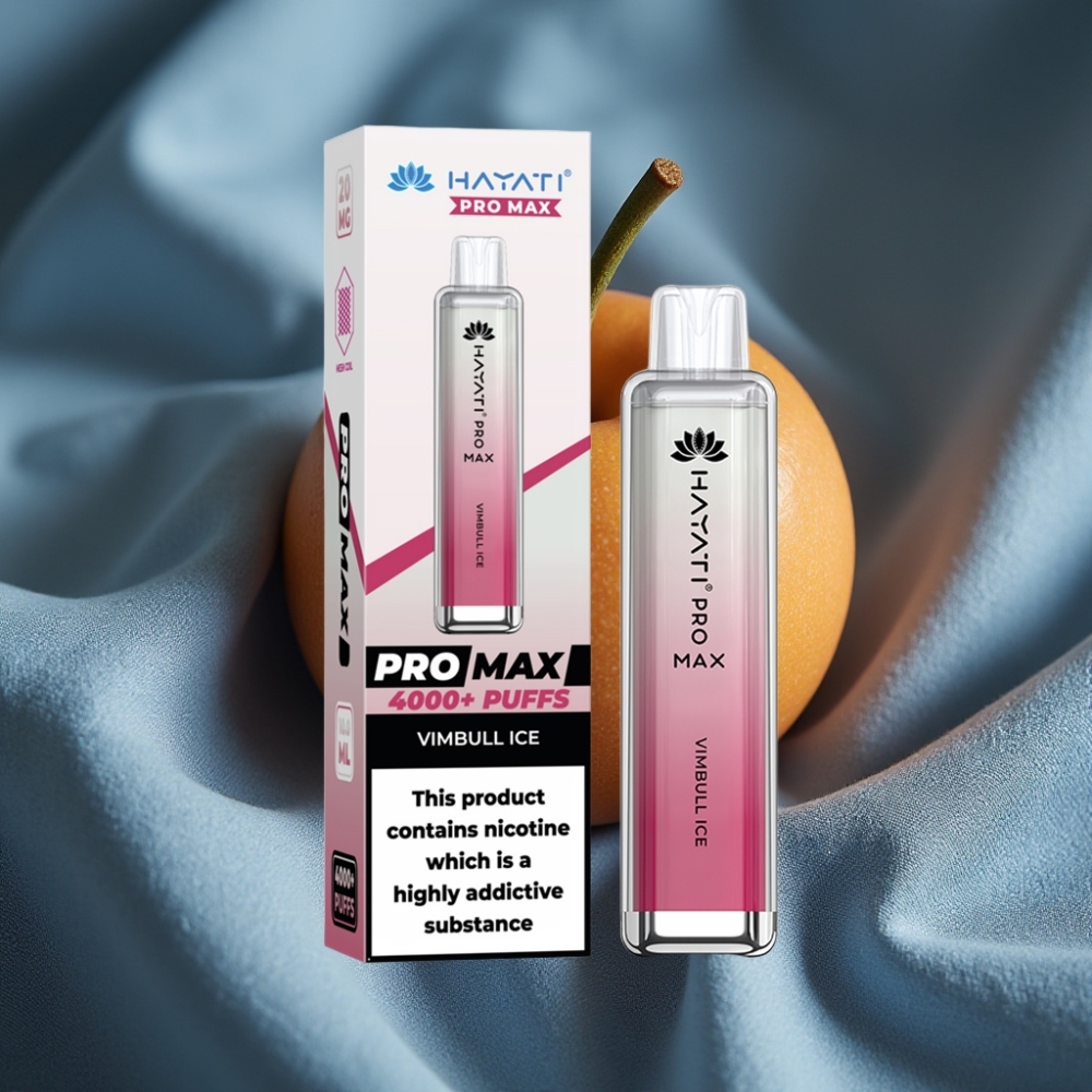 Hayati Pro Max 4000 Puff Çizgi Dışı Disposable Vape Vimbull Buz, 1400mAh, 2ml/10ml