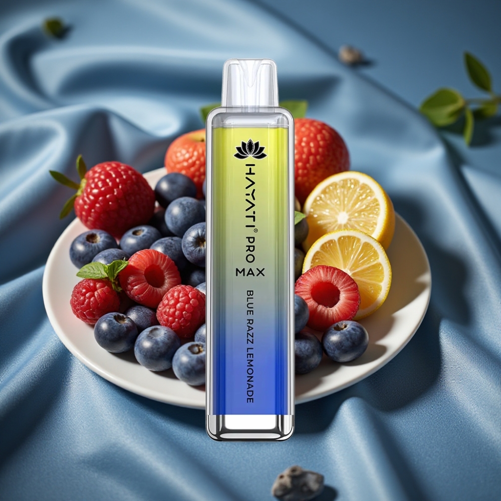 Hayati Pro Max 4000 Puff Çizgili Limon Aromalı Şarj Edilebilir Crystal Görünüm