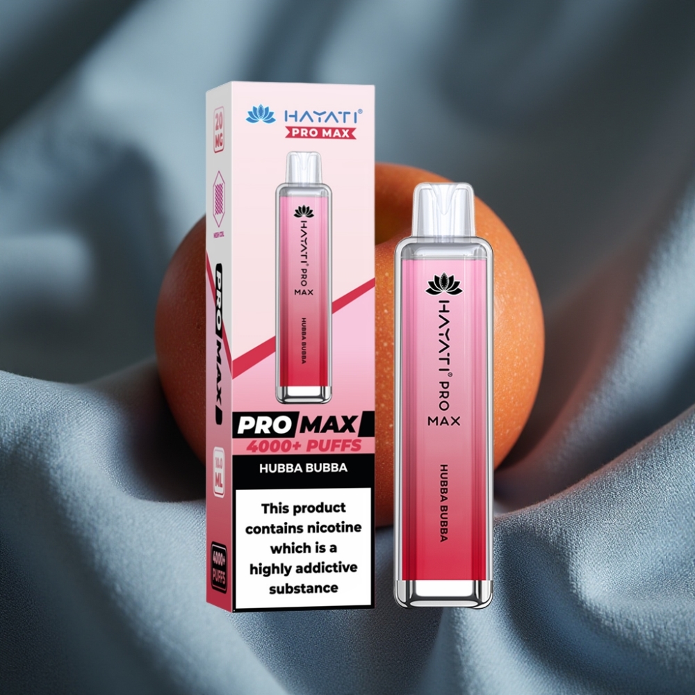 Hayati Pro Max 4000 Puff Çizgili Sakız Aromalı Şarj Edilebilir LED Işıklı Disposable Vape