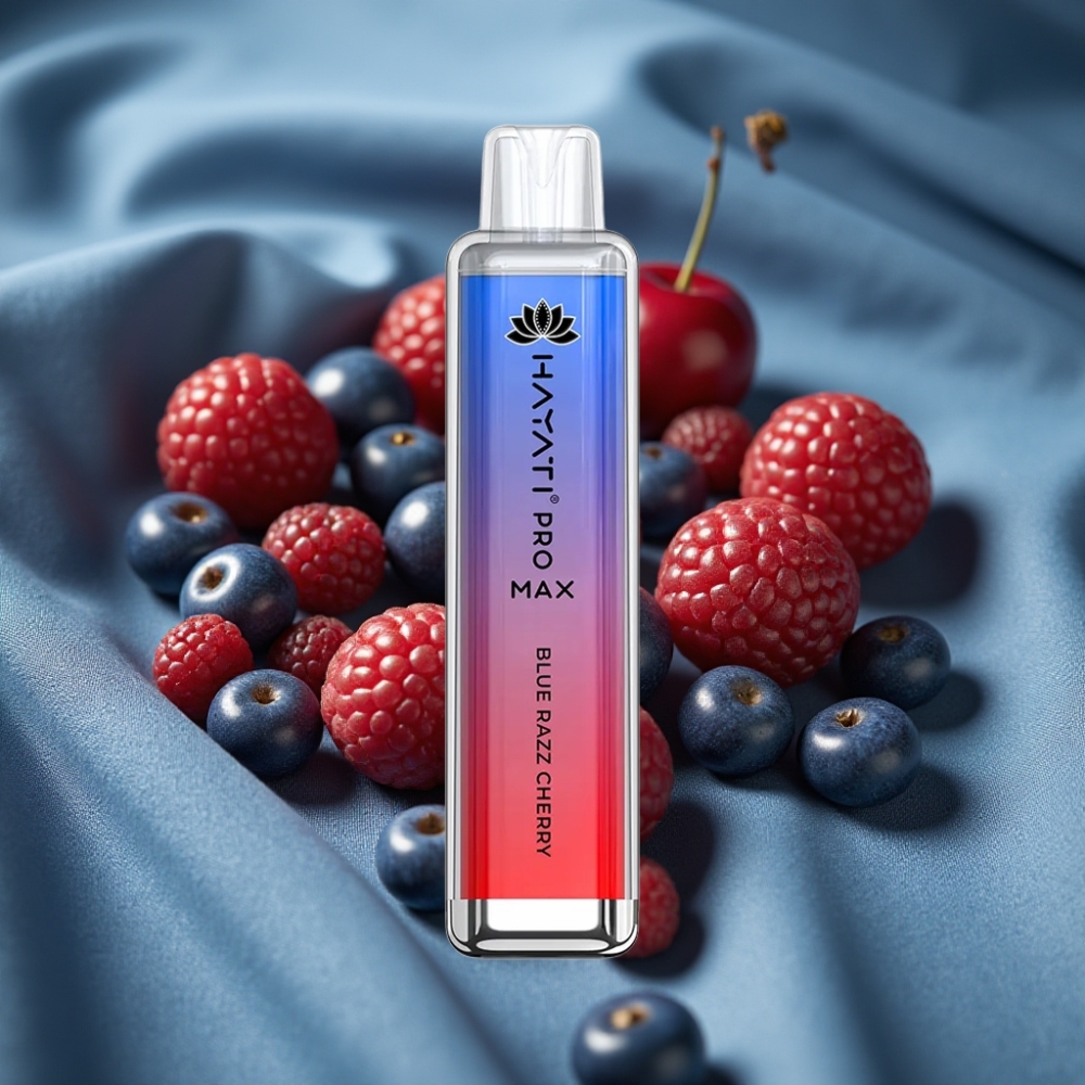 Hayati Pro Max 4000 Puff Çizik Mavi Vişne Şarj Edilebilir LED Aydınlatmalı Disposable Vape