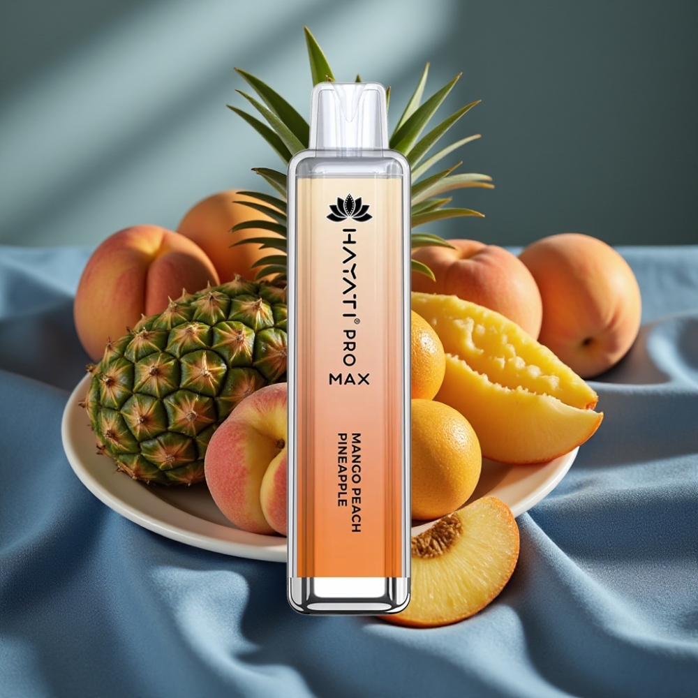 Hayati Pro Max 4000 Puffs Çekme Aktifli Şarj Edilebilir Mango Şeftali Ananas 5% Nikotin
