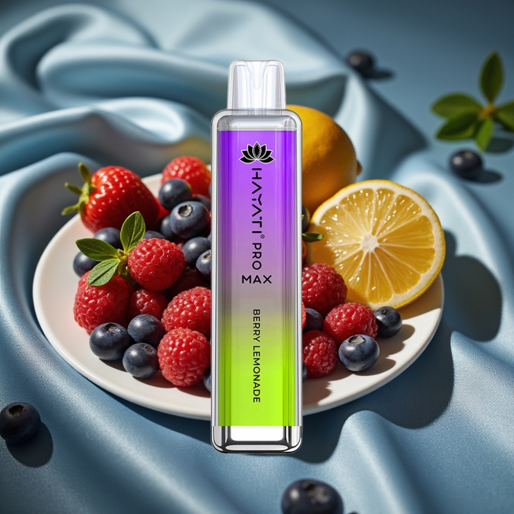 Hayati Pro Max 4000 Puffs Çilek Limonata Crystal Görünüm Şarj Edilebilir