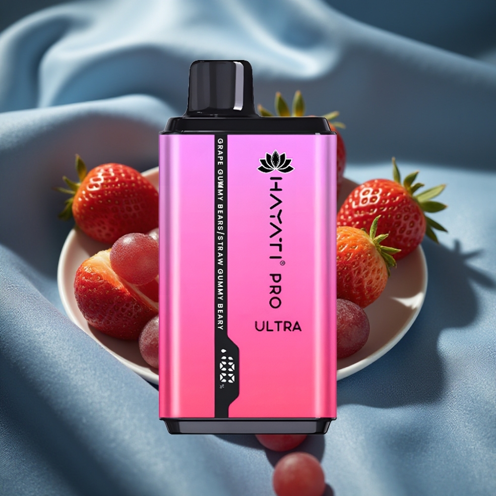 Hayati Pro Ultra 15000 Puff 850mAh 24ml %2 Nikotin Üzüm Sakızlı Ayı Çilek Sakızlı Ayı