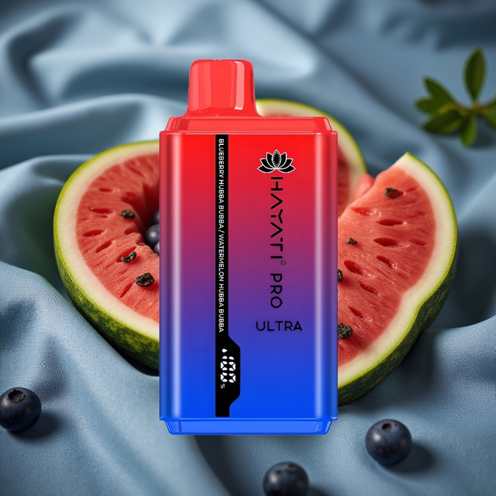 Hayati Pro Ultra 15000 Puff 850mAh 24ml Mavi Böğürtlen Karpuz Hubba Bubba