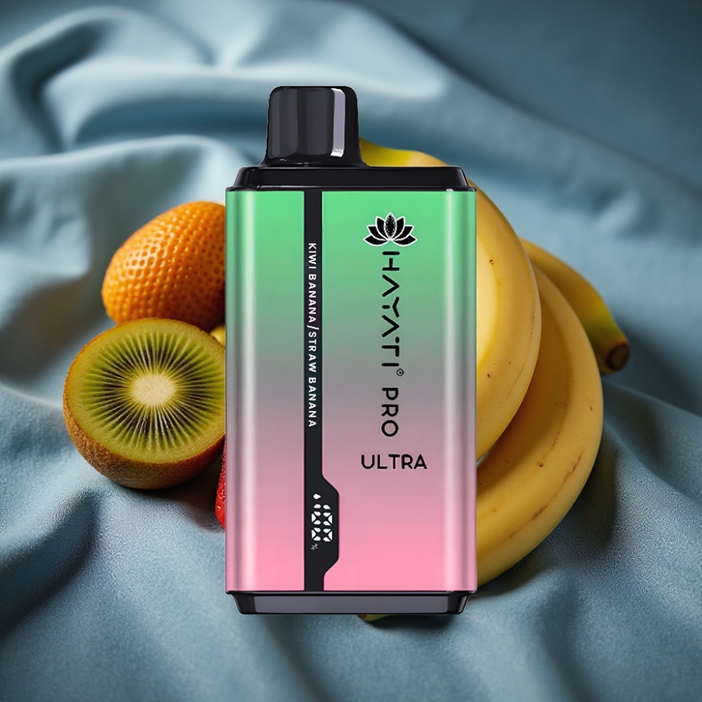 Hayati Pro Ultra 15000 Puff 850mAh 2×12ml %2 Kivi Muz Çilek Muz Aromalı