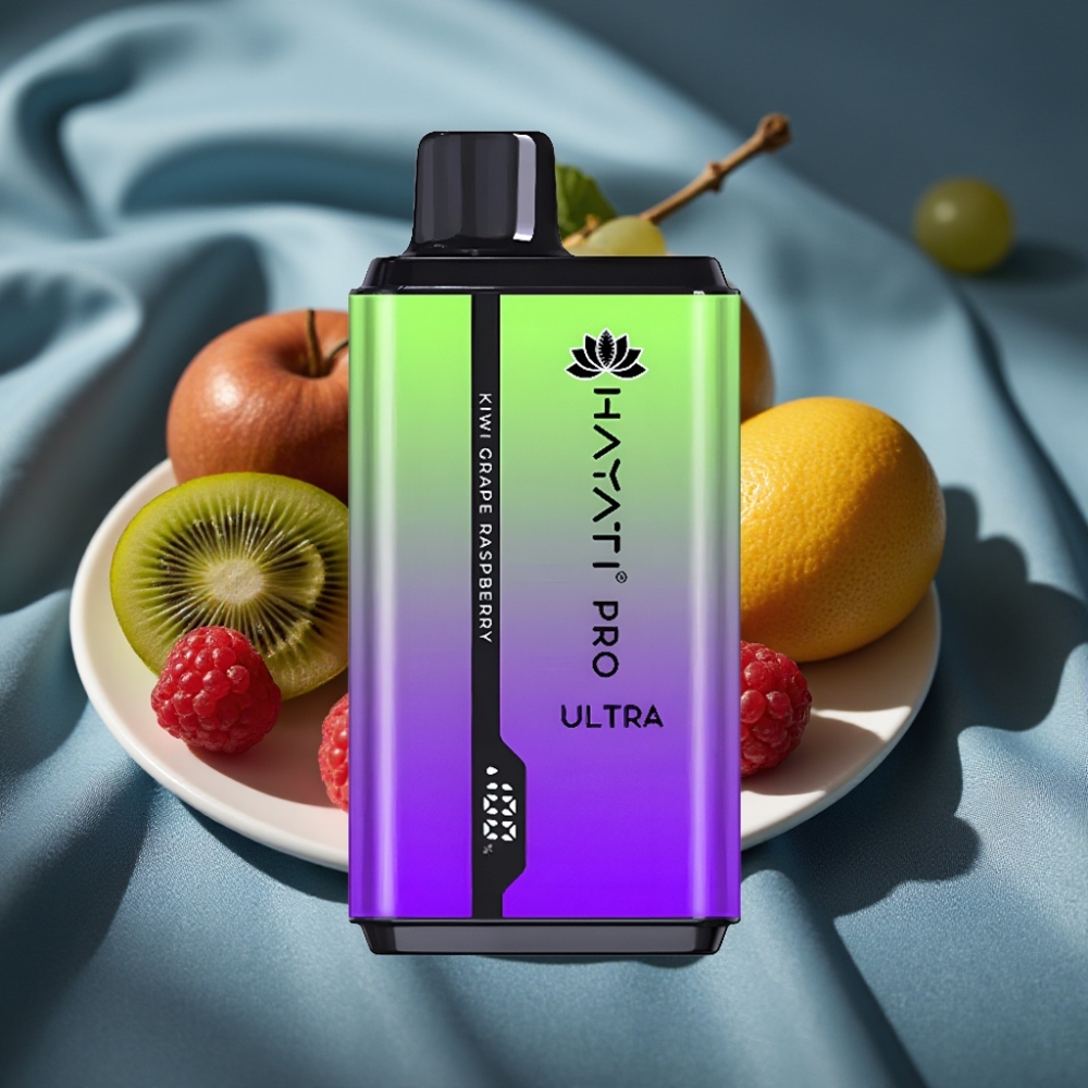 Hayati Pro Ultra 15000 Puff 850mAh 2×12ml %2 Nikotin Kivi Üzüm Ahududu