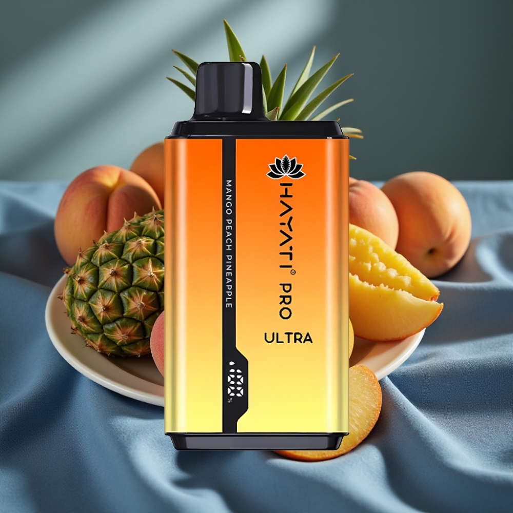 Hayati Pro Ultra 15000 Puff 850mAh 2×12ml %2 Nikotin Mango Şeftali Ananas Aromalı