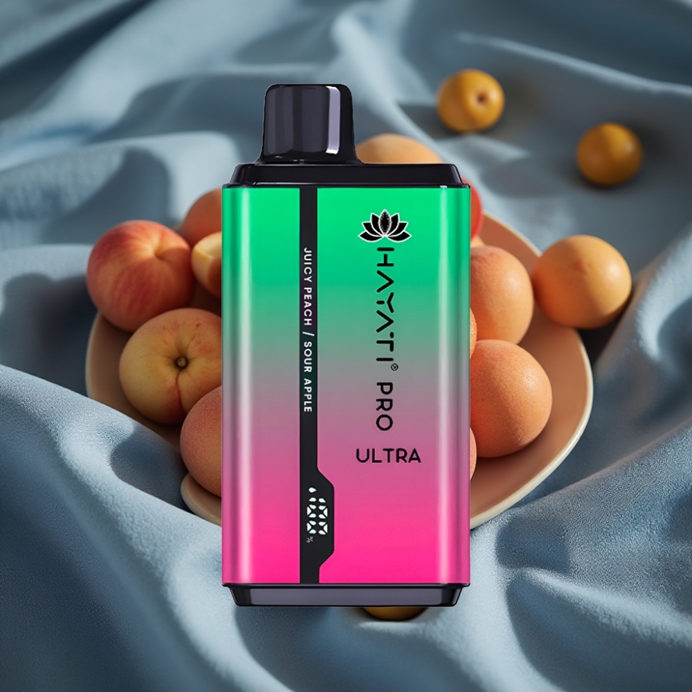 Hayati Pro Ultra 15000 Puff 850mAh Ekşi Elma Şeftali Aromalı Disposable Vape