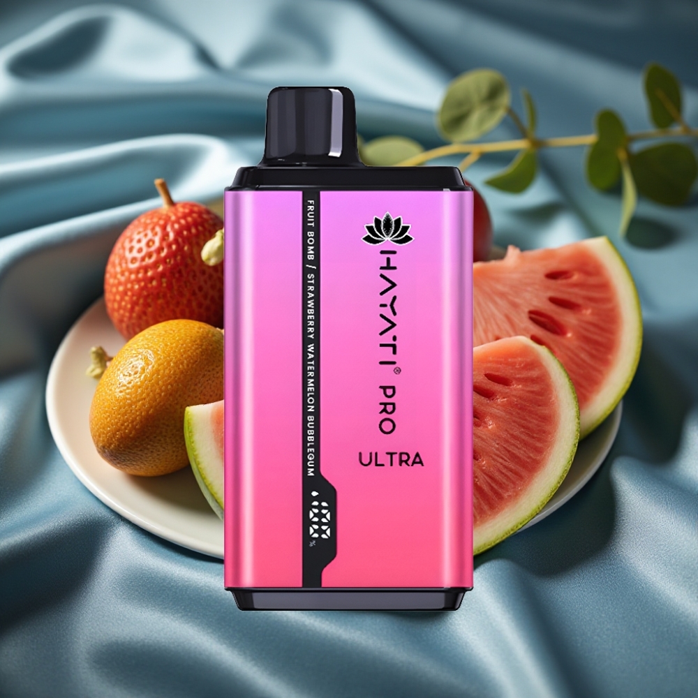 Hayati Pro Ultra 15000 Puff Meyve Bombası Çilekli Karpuzlu Bubblegum 2×12ml 850mAh