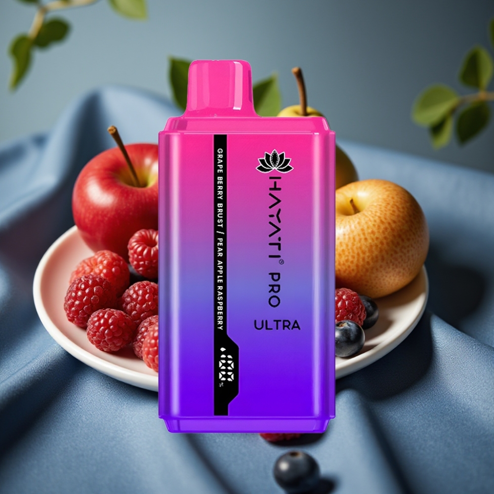 Hayati Pro Ultra 15000 Puffs 850mAh 2×12ml 2% Üzüm Böğürtlen Armut Elma Ahududu