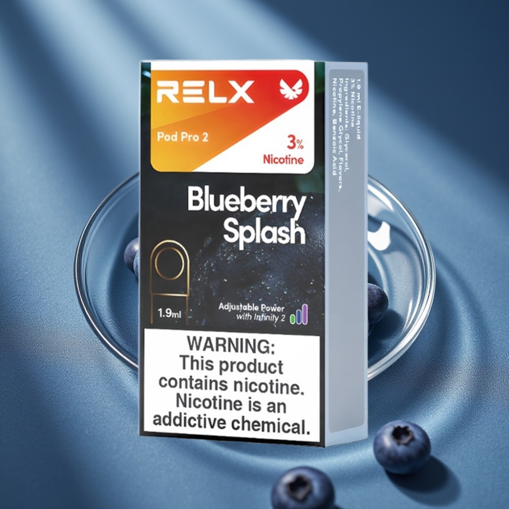 RELX Pod Pro 2 600 Puf 1.9ml 3 Voltaj Ayarı Yaban Mersini Aromalı 3% Nikotin