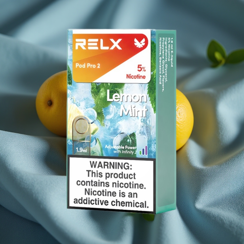 RELX Pod Pro 2 600 Puf 5% Nikotin 1.9ml Limon Nane Aromalı