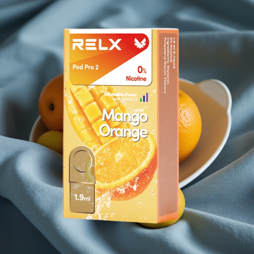 RELX Pod Pro 2 600 Puff 0% Nikotin 1.9ml Mango Portakal Aromalı