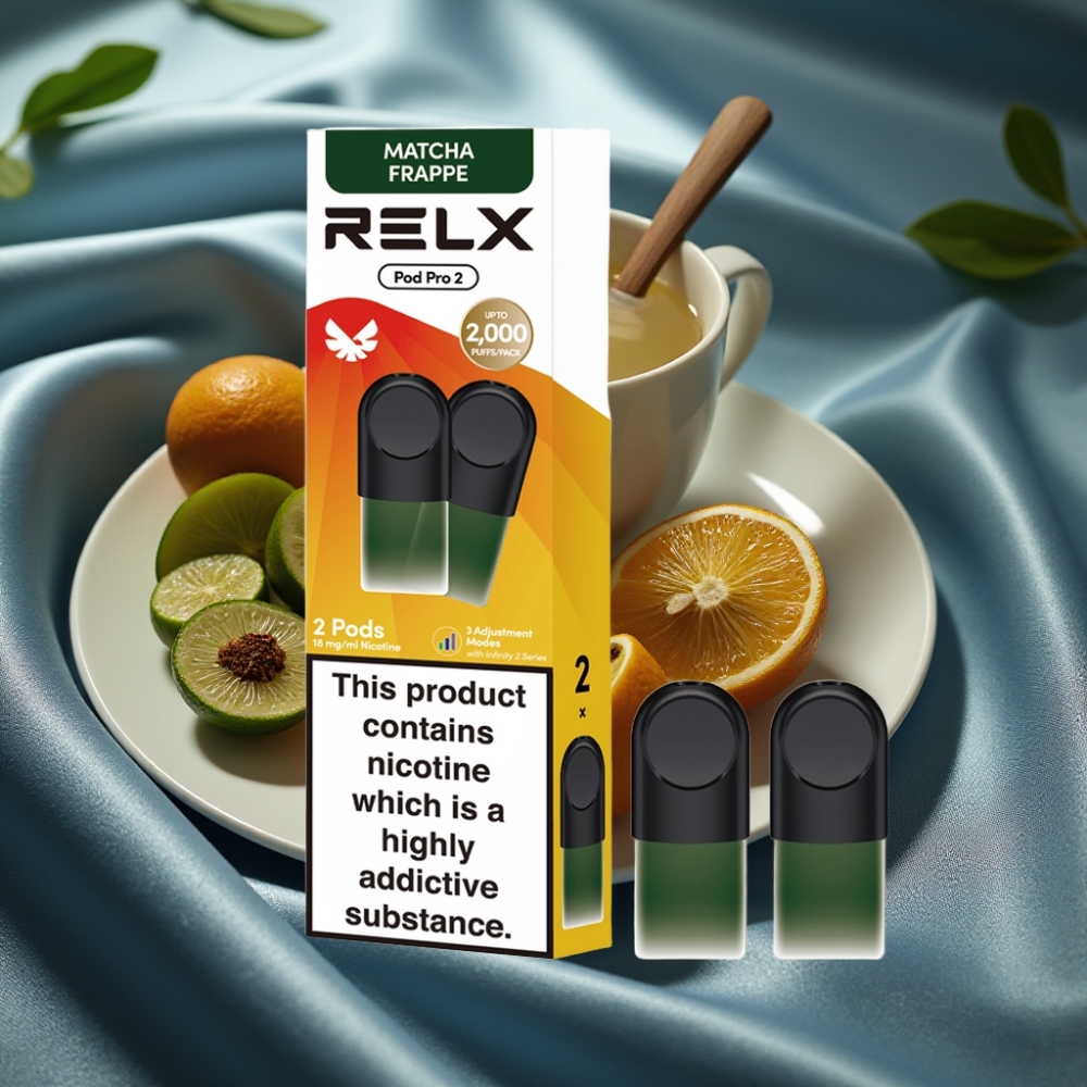 RELX Pod Pro 2 600 Puff 1.8% Nikotin 1.9ml Çay-Matcha Frappe Aromalı Pod