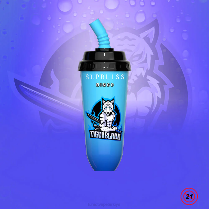 8000 tek kullanımlık vape pod cihazı - 16ml (1 adet) Yabanmersini Fumot Supbliss Bingo N0Z46L393