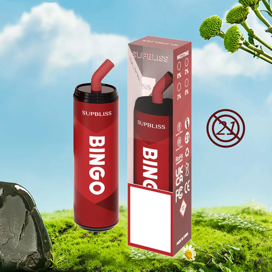 9000 tek kullanımlık vape kalemi (1 adet) - 18ml üzüm buzu Fumot Supbliss Bingo N0Z46L469