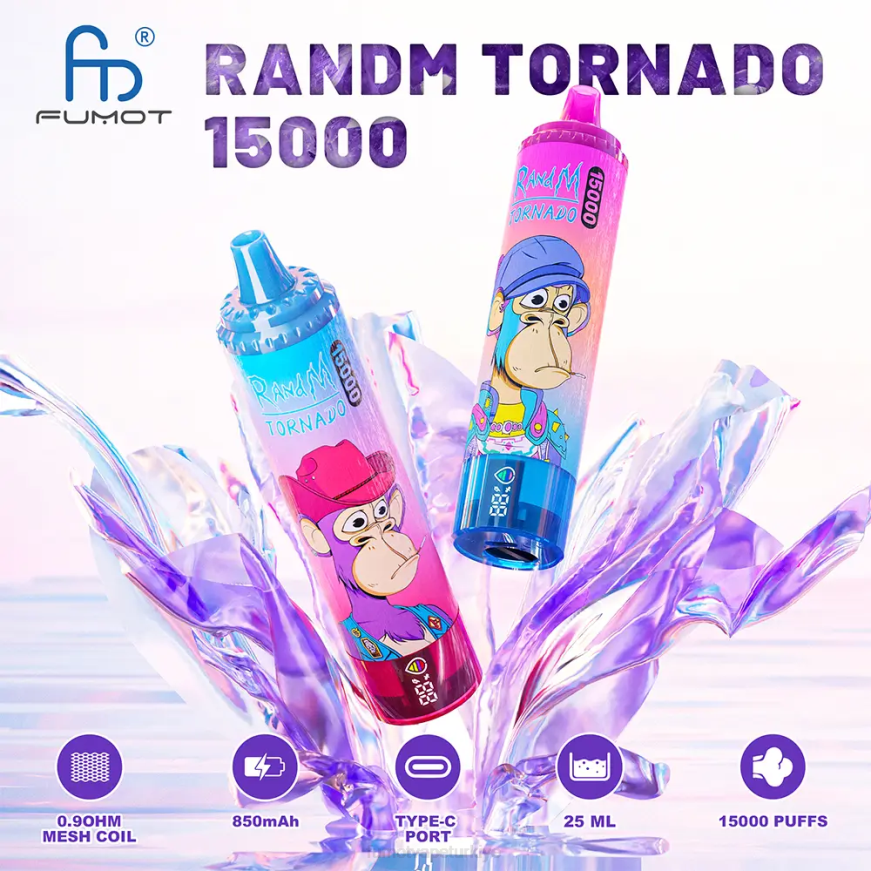 15000 tek kullanımlık vape 25ml (1 adet) kolalı buz Fumot Tornado N0Z46L169