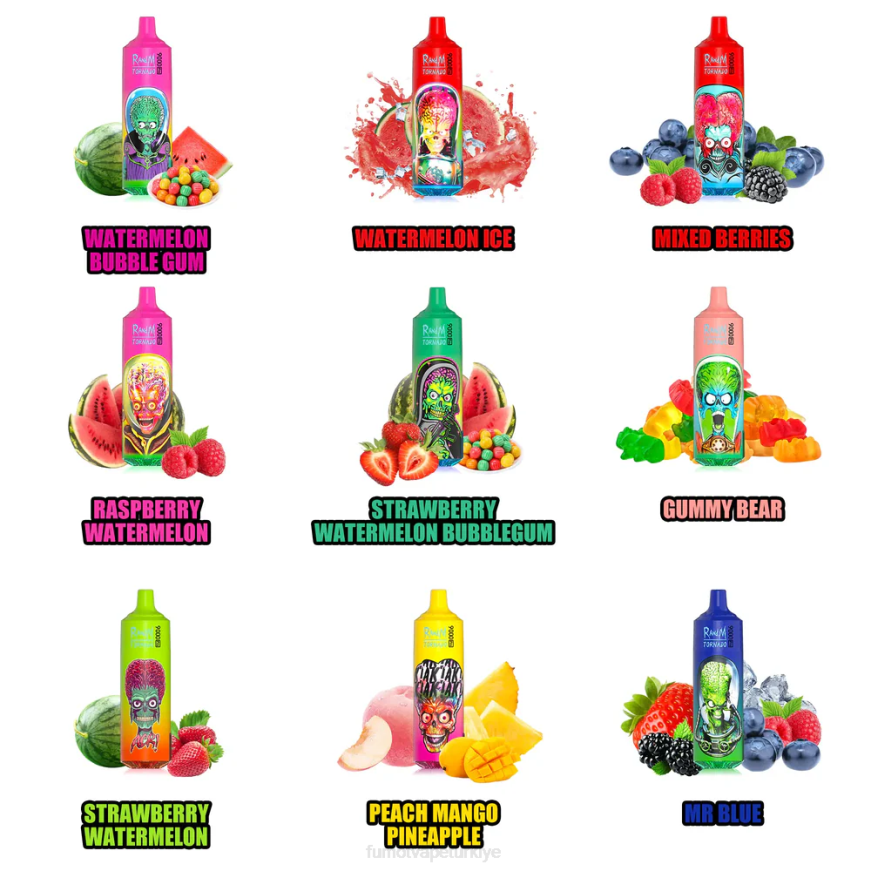 1 adet 9000 pro 18ml tek kullanımlık vape limon dilimi Fumot Tornado N0Z46L220