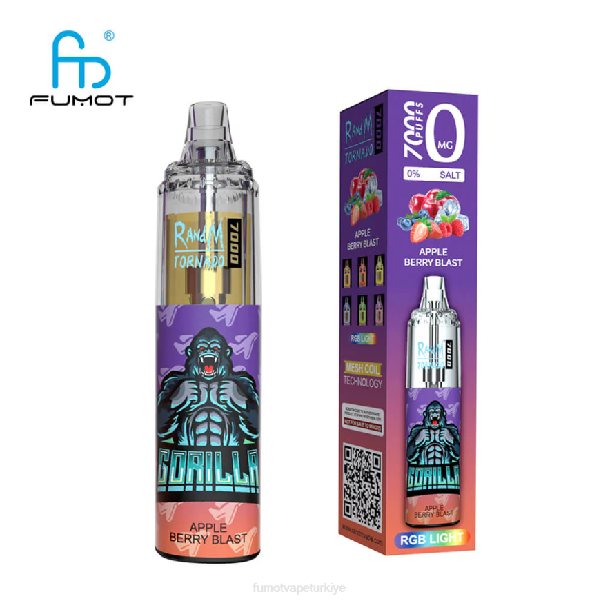 7000 tek kullanımlık vape kalemi %0 - 14ml (1 adet) çilekli karpuzlu limonata Fumot Tornado N0Z46L548