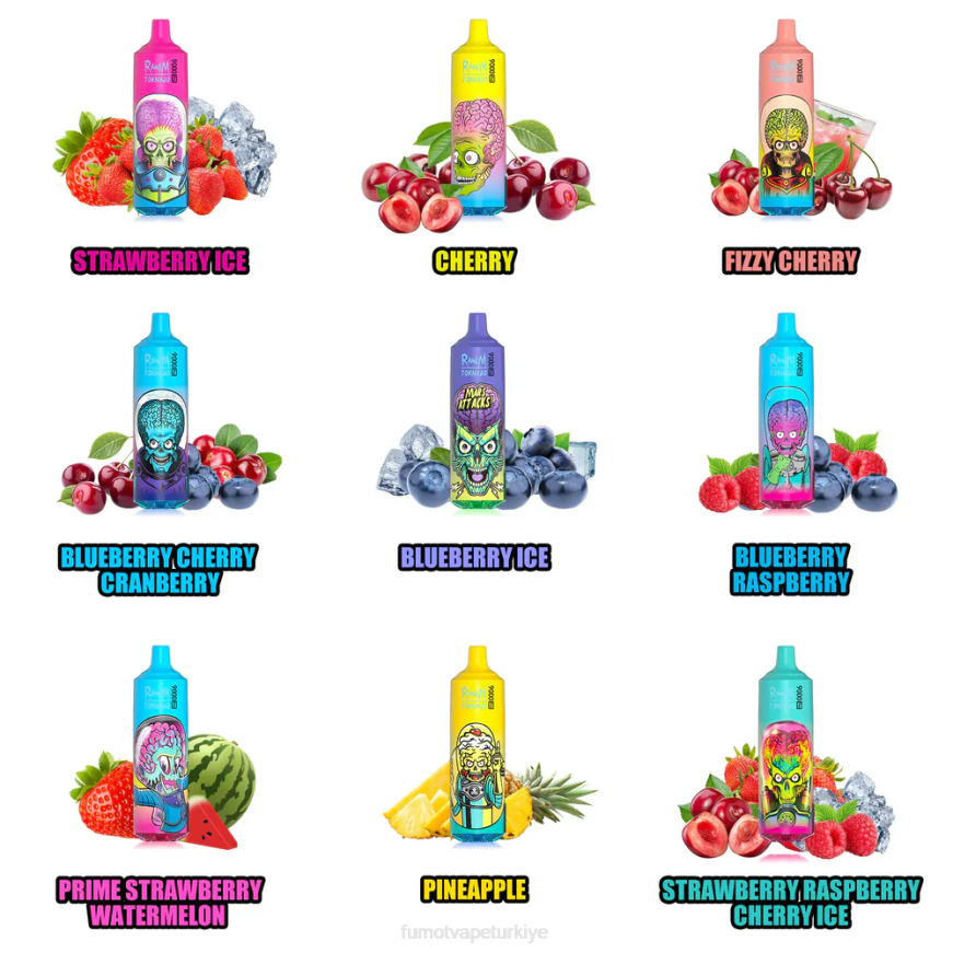 tek kullanımlık vape 9000 pro - 18ml (1 adet) karpuzlu sakız Fumot Tornado N0Z46L251