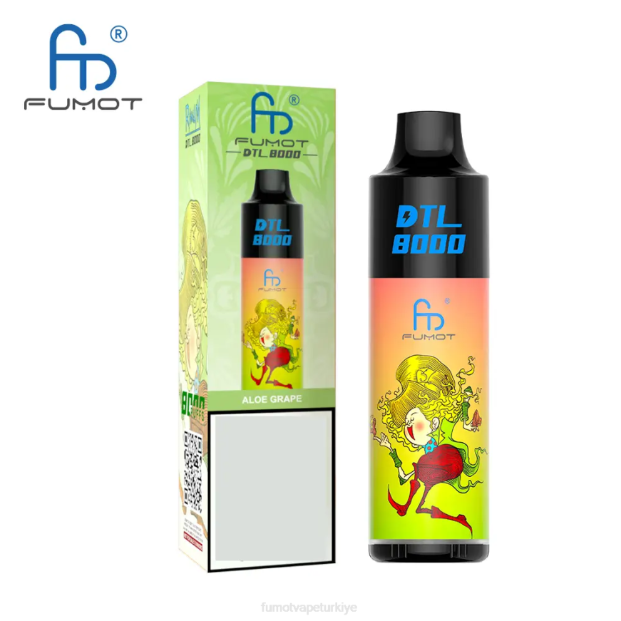 8000 tek kullanımlık vape kalemi - 16ml (1 adet) aloe üzümü Fumot DTL N0Z46L413