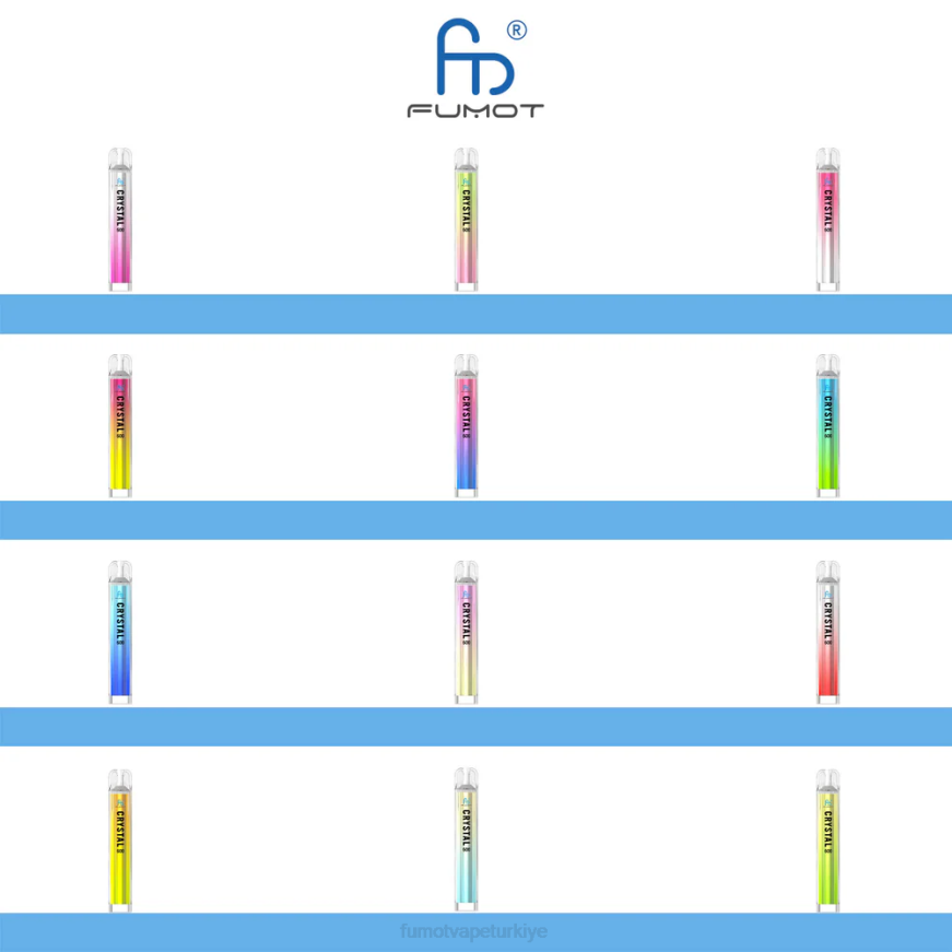 2ml (3 parçalı set) tek kullanımlık vape - 600 tpd uyumlu serin nane Fumot Crystal N0Z46L382
