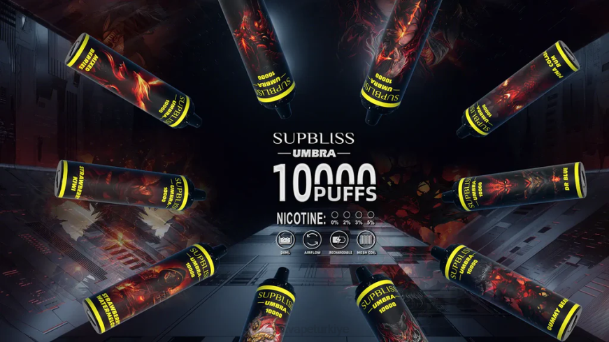 10000 (1 adet) tek kullanımlık vape kalemi - 20ml karışık meyveler Fumot Supbliss Umbra N0Z46L479
