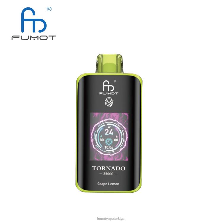Fumot Tornado 25000 tek kullanımlık elektronik sigara üzüm limonu L0N626 Fumot Factory