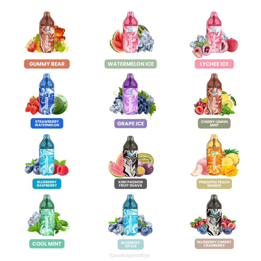 600 tpd uyumlu tek kullanımlık vape - 2ml (3 parçalı set) ananas şeftali mango Fumot Volcano N0Z46L294
