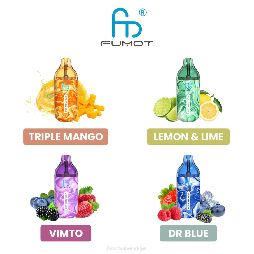 600 tpd uyumlu tek kullanımlık vape - 2ml (3 parçalı set) limon dilimi Fumot Volcano N0Z46L290