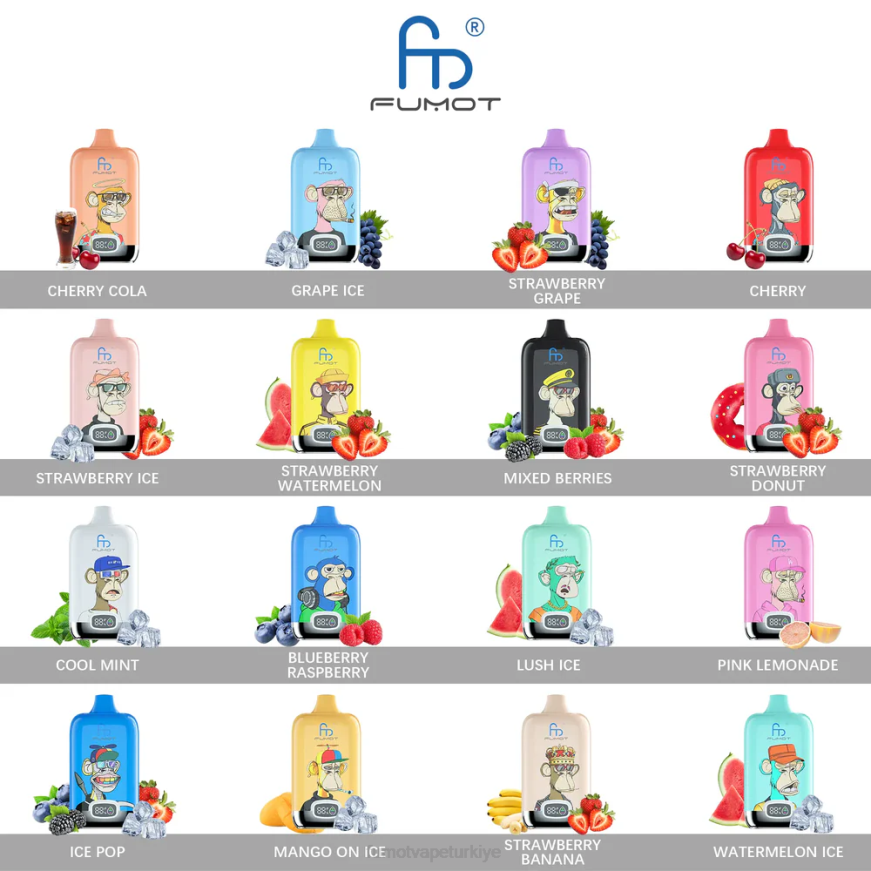 12000 20ml tek kullanımlık vape pod - (1 adet) meyveli füzyon Fumot Digital Box N0Z46L129