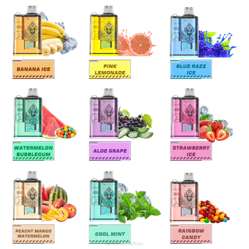 1 adet - 12000 tek kullanımlık vape kutusu 20ml üzüm buzu Fumot Crystal N0Z46L268